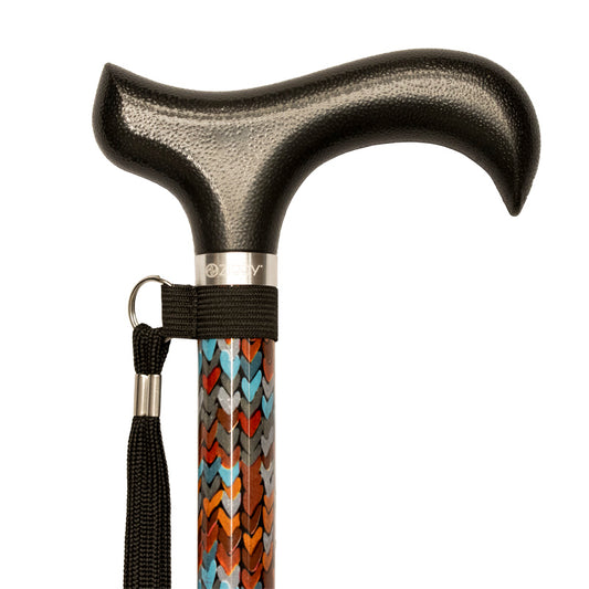 Heart Pattern Height-Adjustable Walking Stick